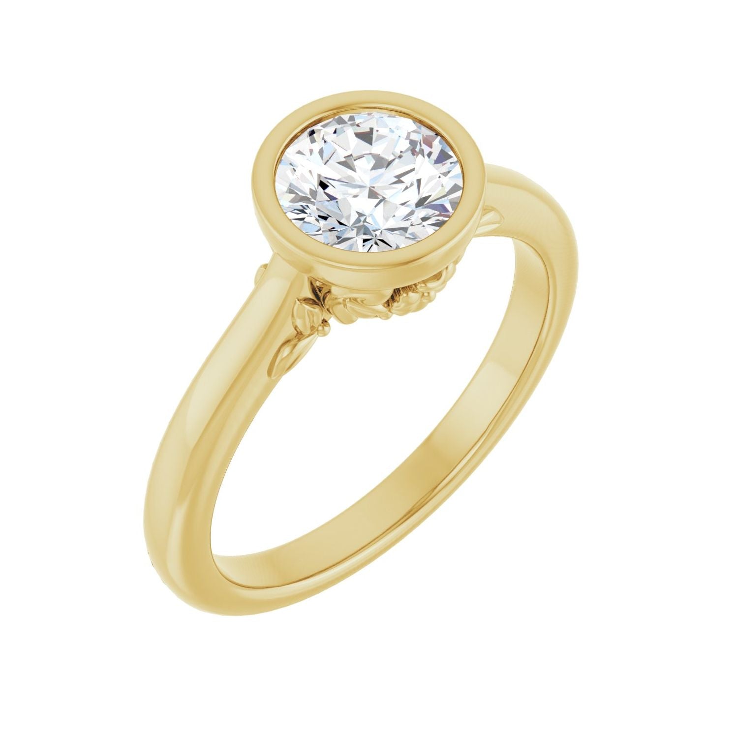Sylvie — Round center, yellow gold