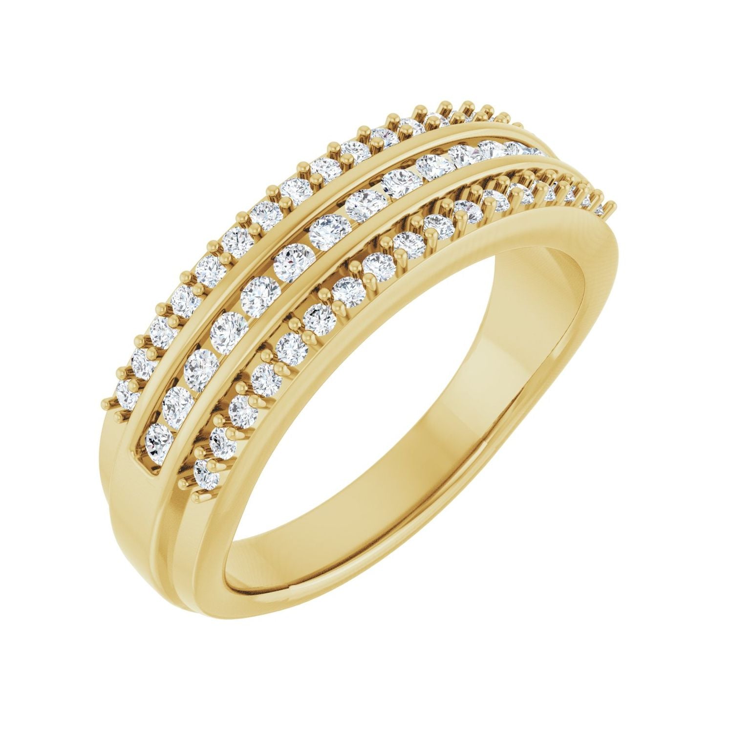 Vale — 1.5 mm · 1/2 ctw, yellow gold