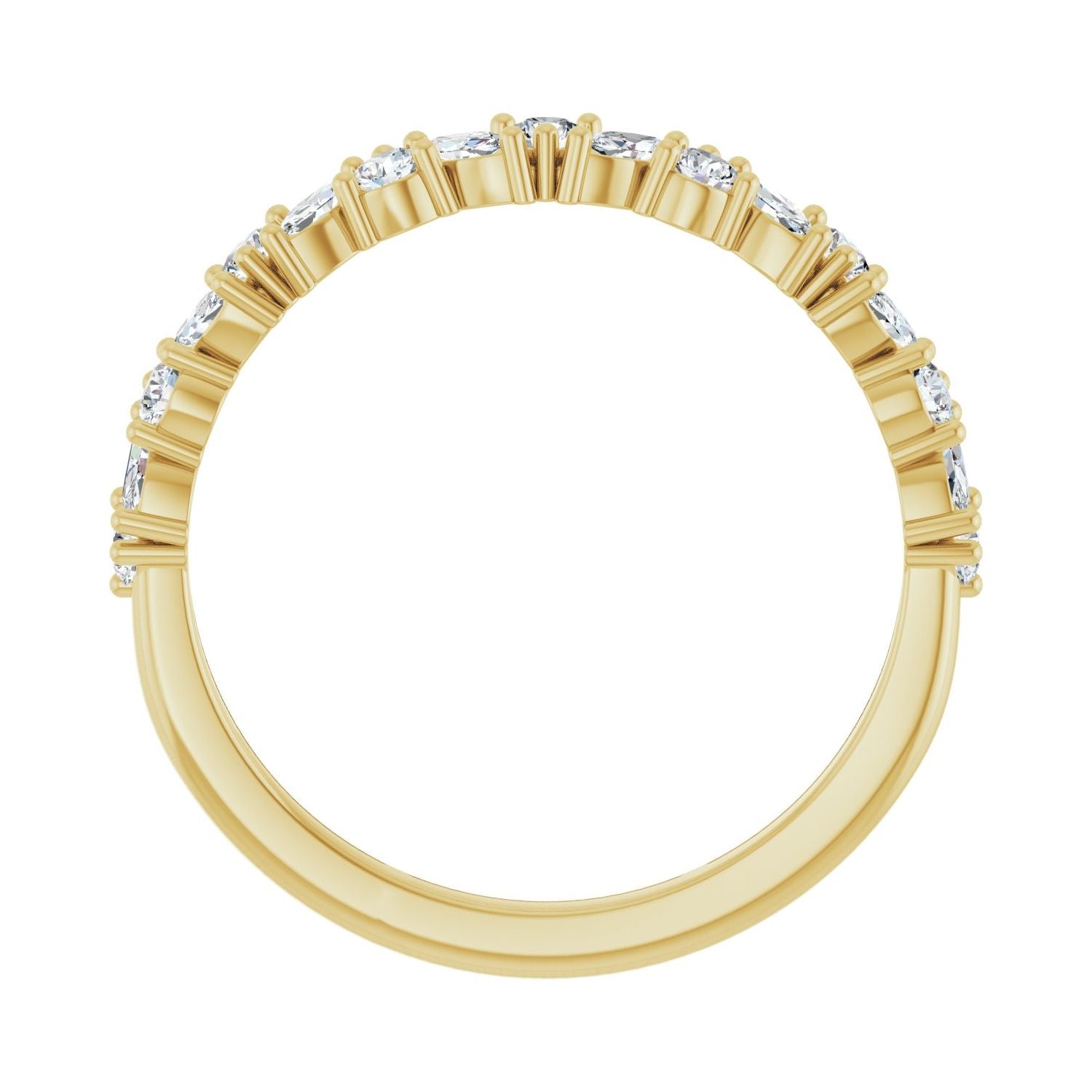 Petra — Round · 3 x 1.5 mm, yellow gold