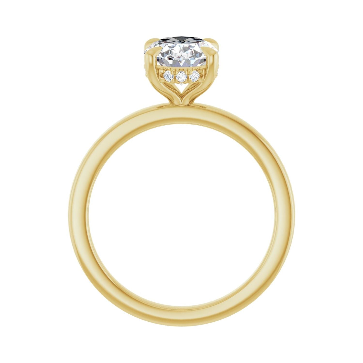 Sparkle — Oval center, yellow gold