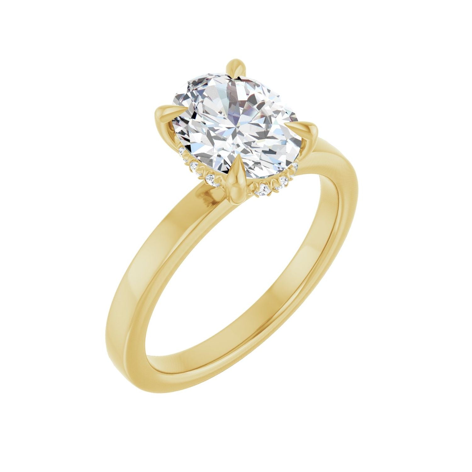 Sparkle — Oval center, yellow gold