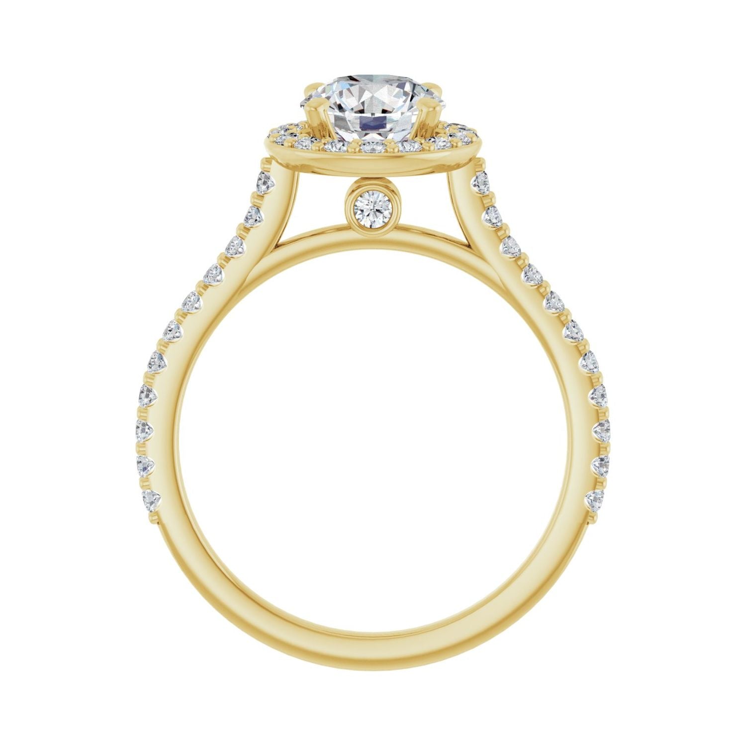 Adalyn — Round center, yellow gold