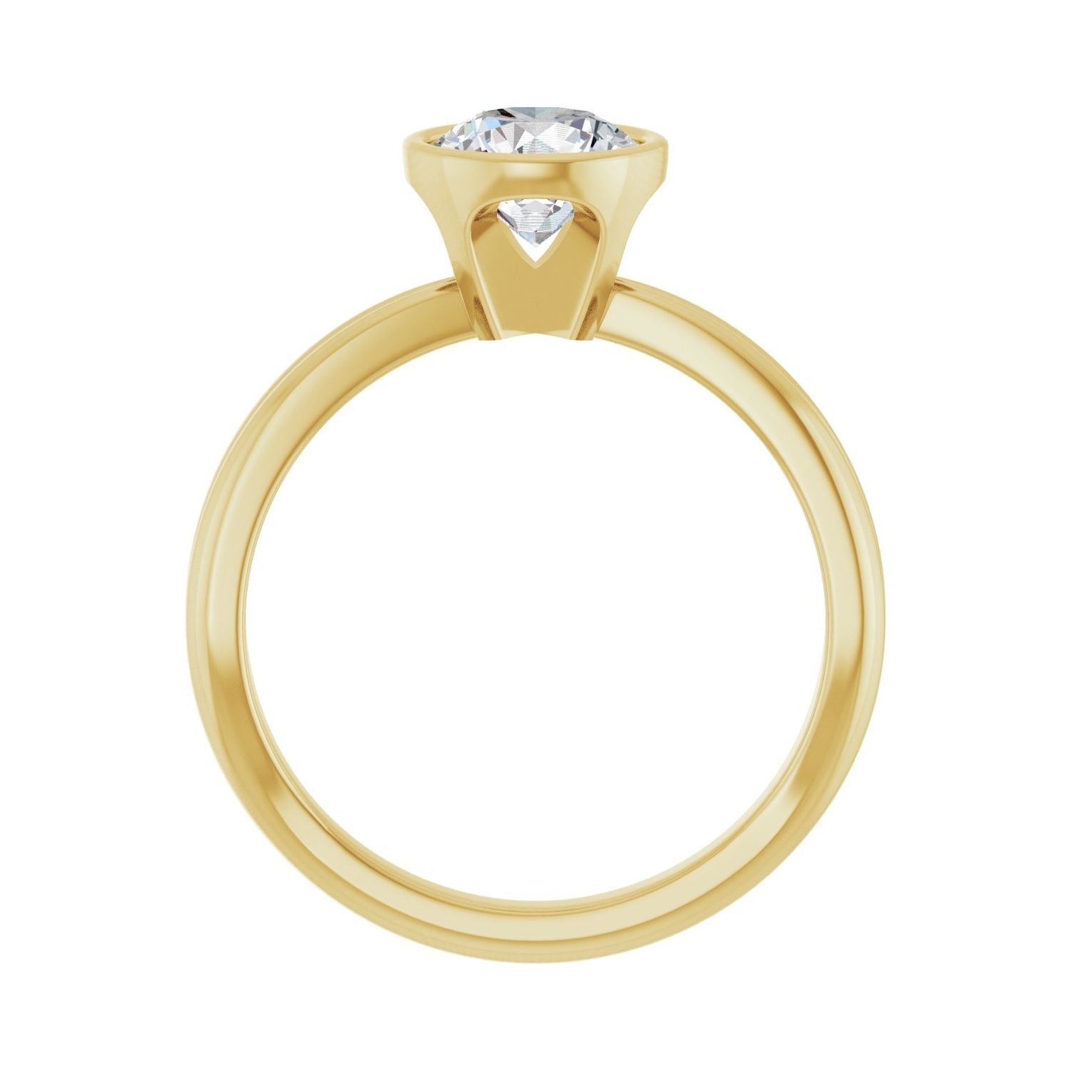 Adaline — Round center, yellow gold