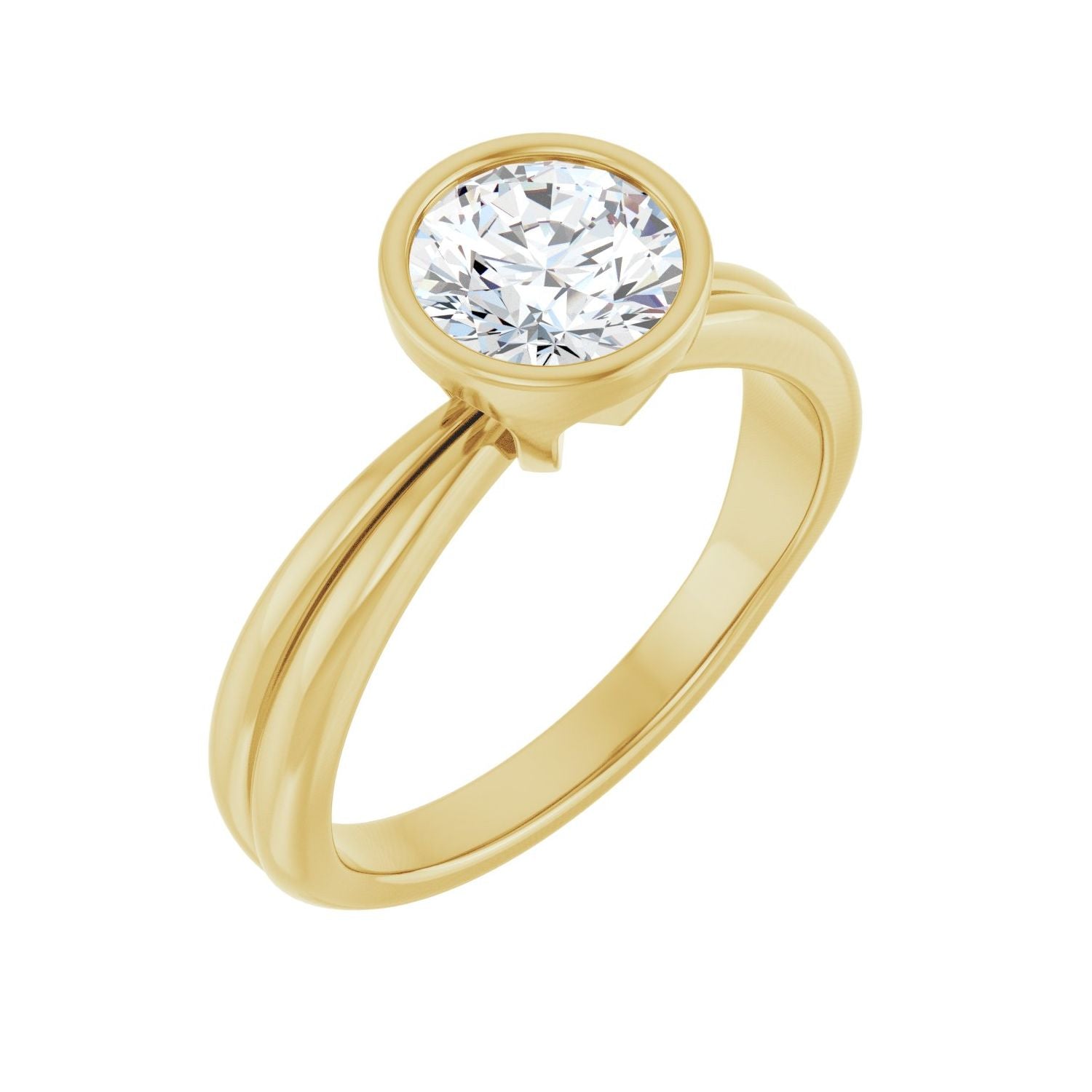 Adaline — Round center, yellow gold