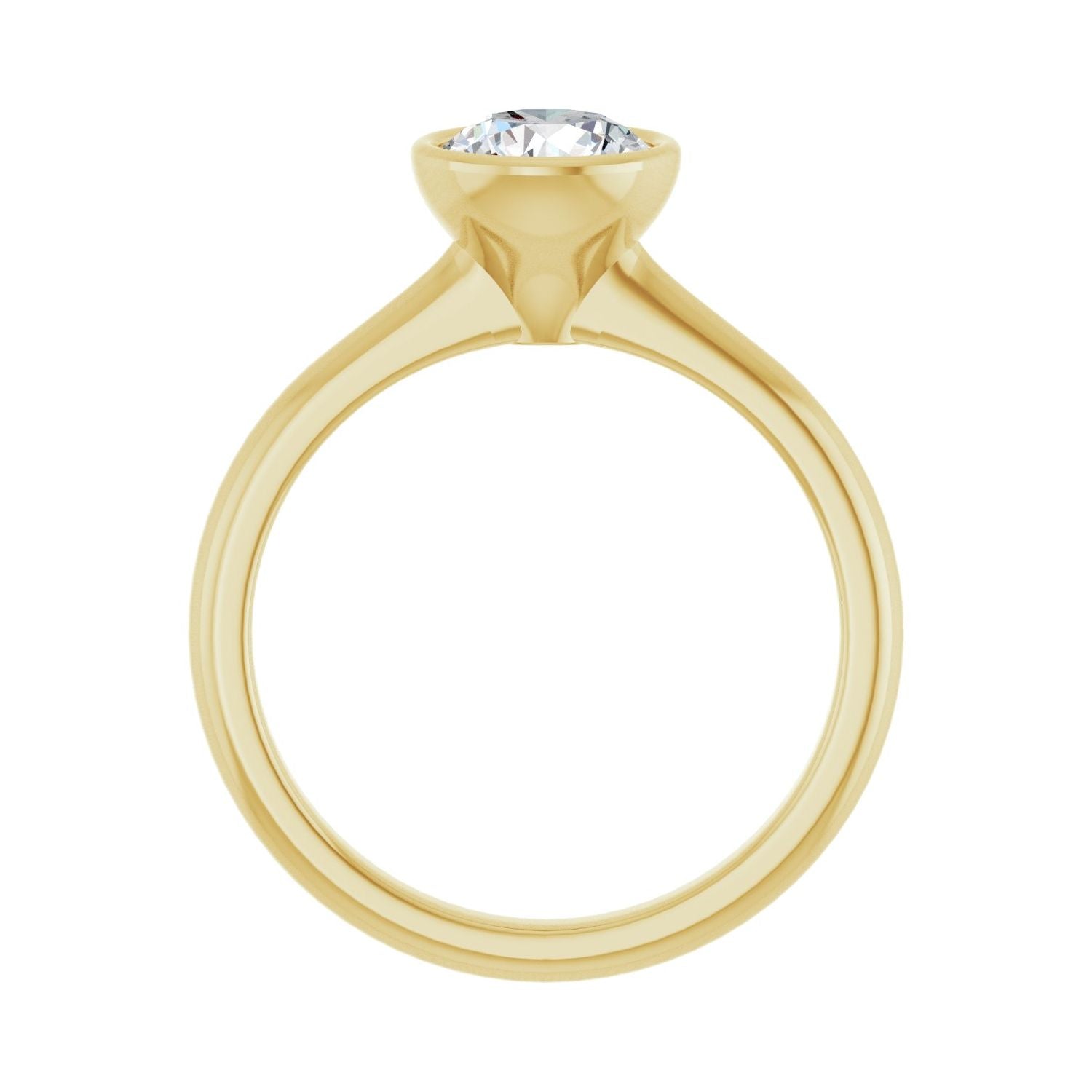 Adella — Round center, yellow gold