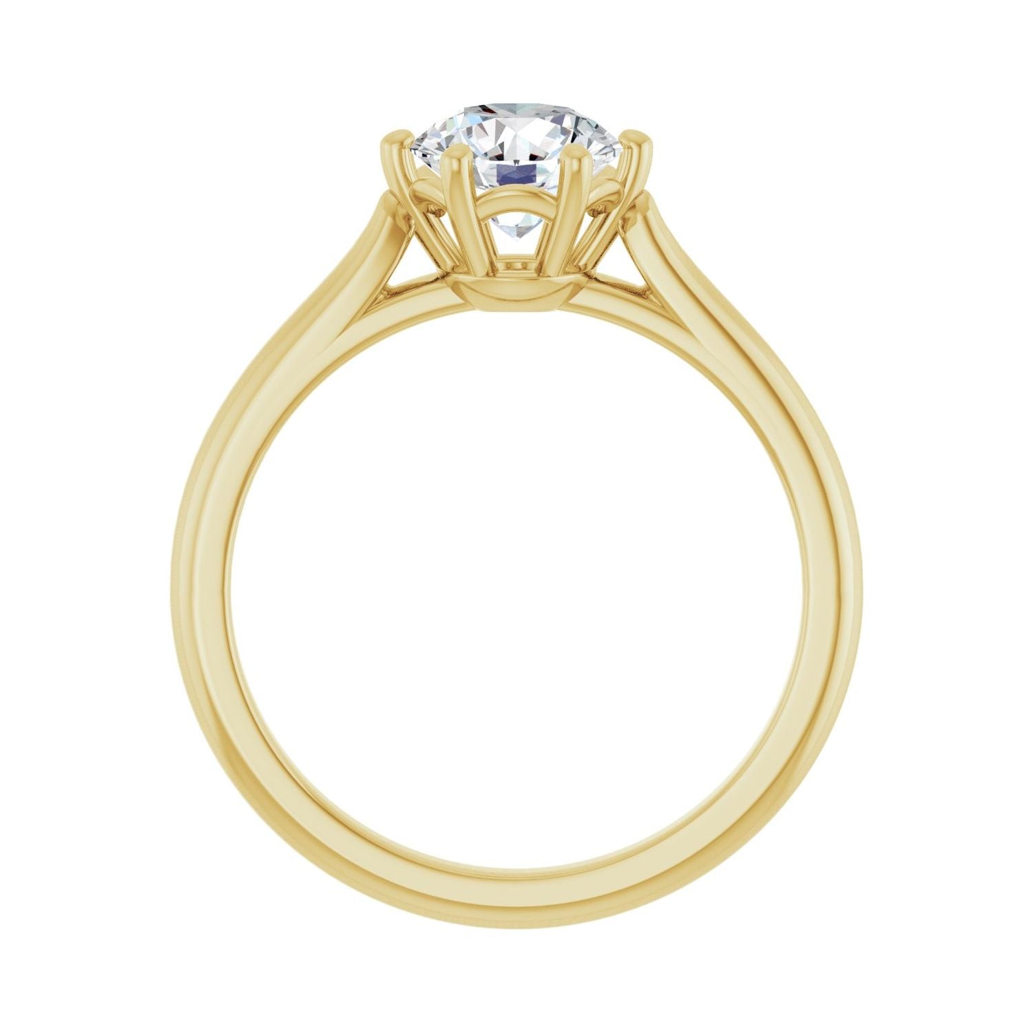 Adrienne — Round center, yellow gold