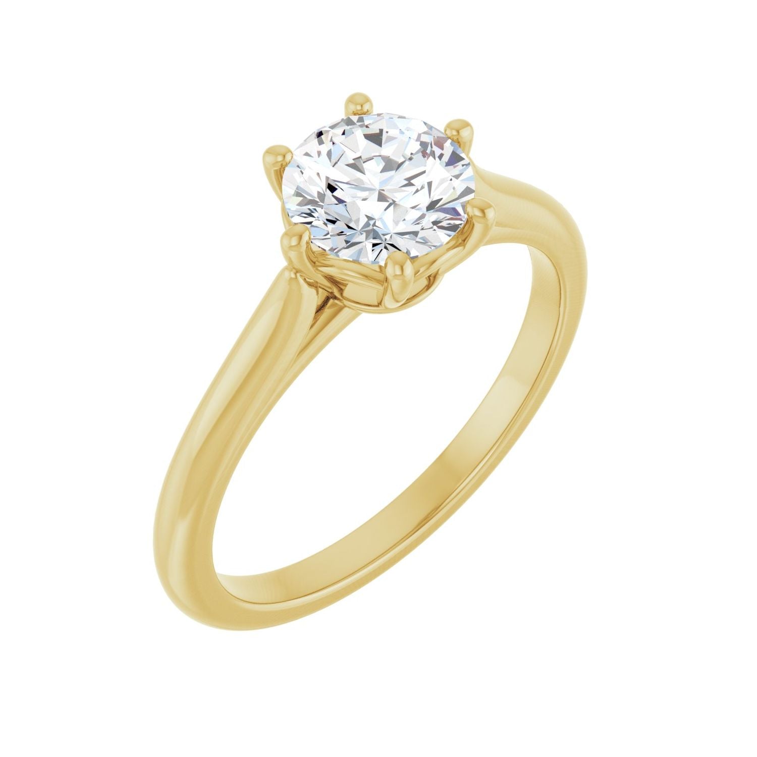 Adrienne — Round center, yellow gold