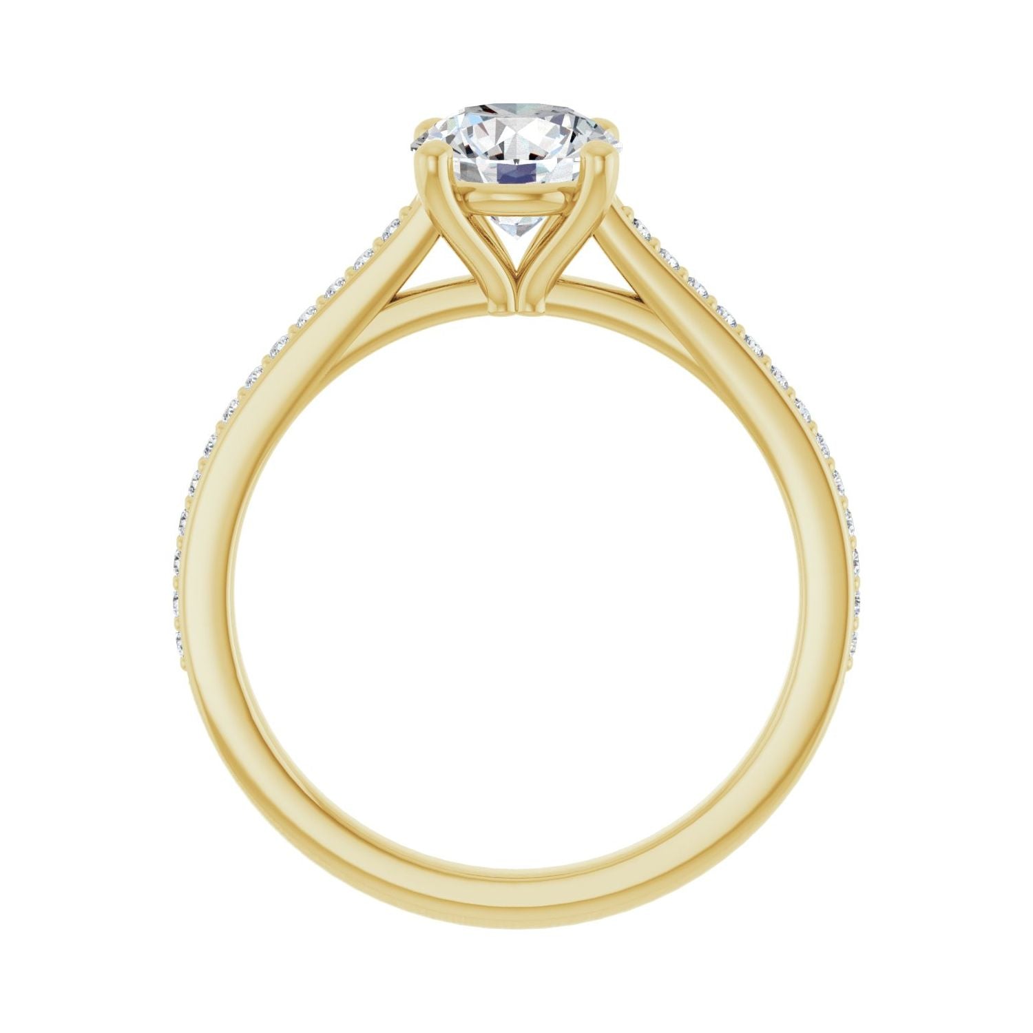 Aida — Round center, yellow gold