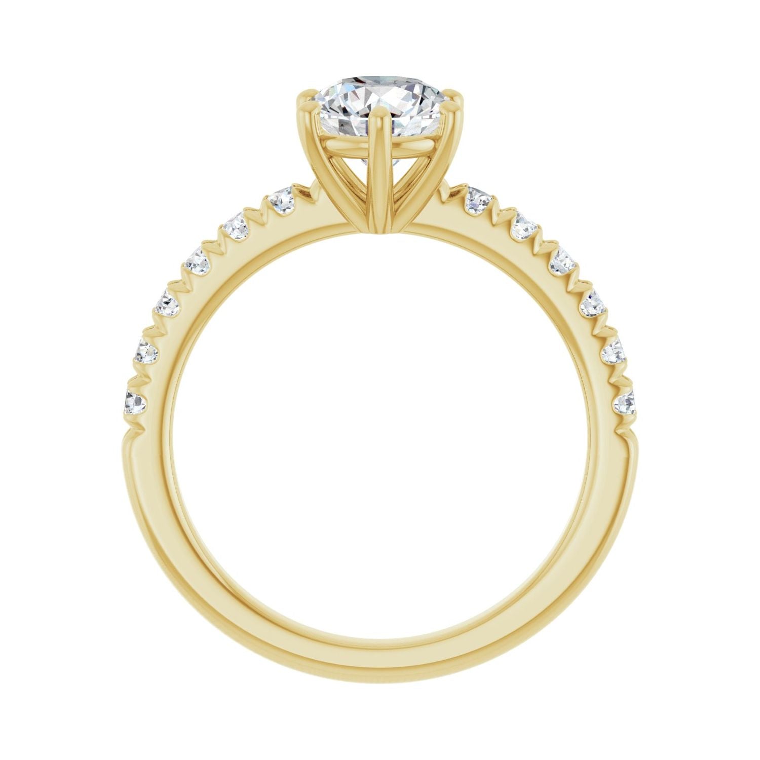 Ailsa — Round center, yellow gold