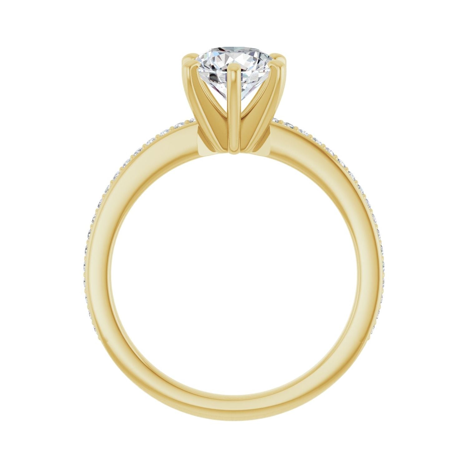 Aisling — Round center, yellow gold