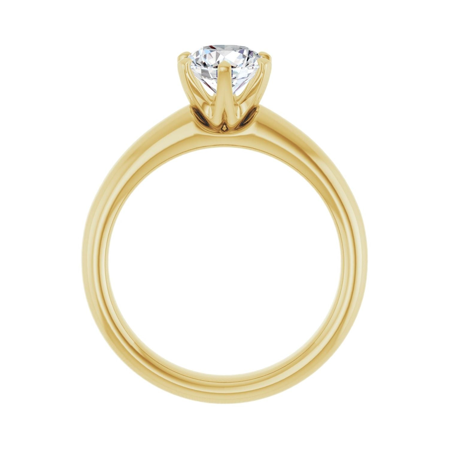Alaina — Round center, yellow gold