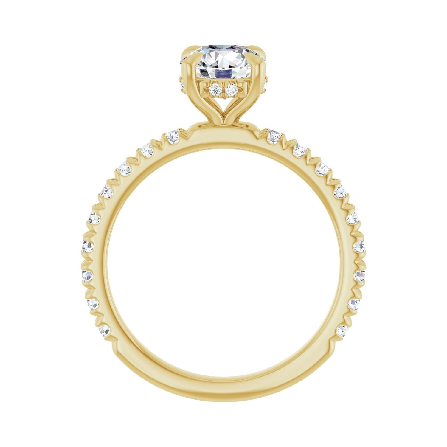Alana — Round center, yellow gold