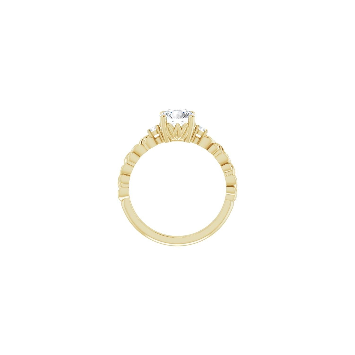 Alberta — Round center, yellow gold