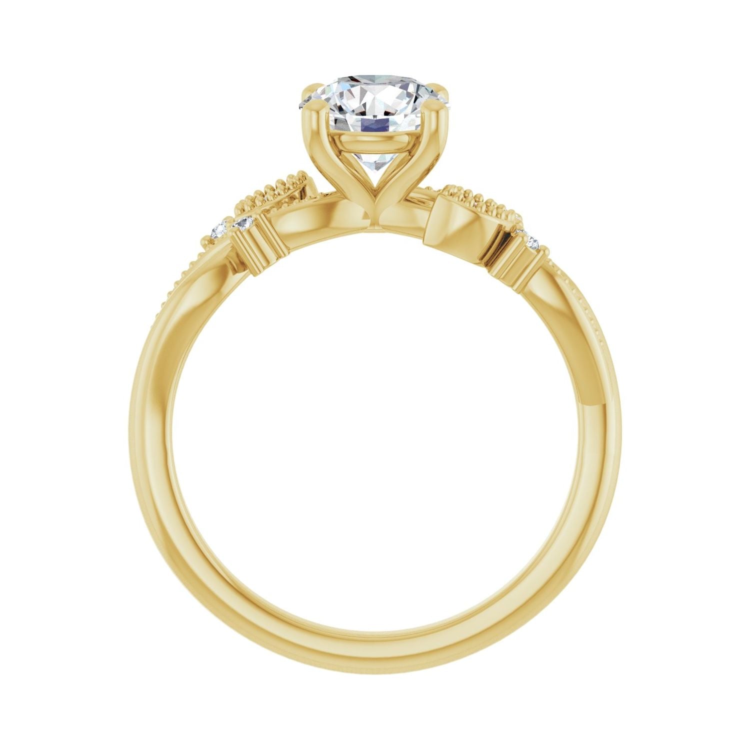 Alcina — Round center, yellow gold