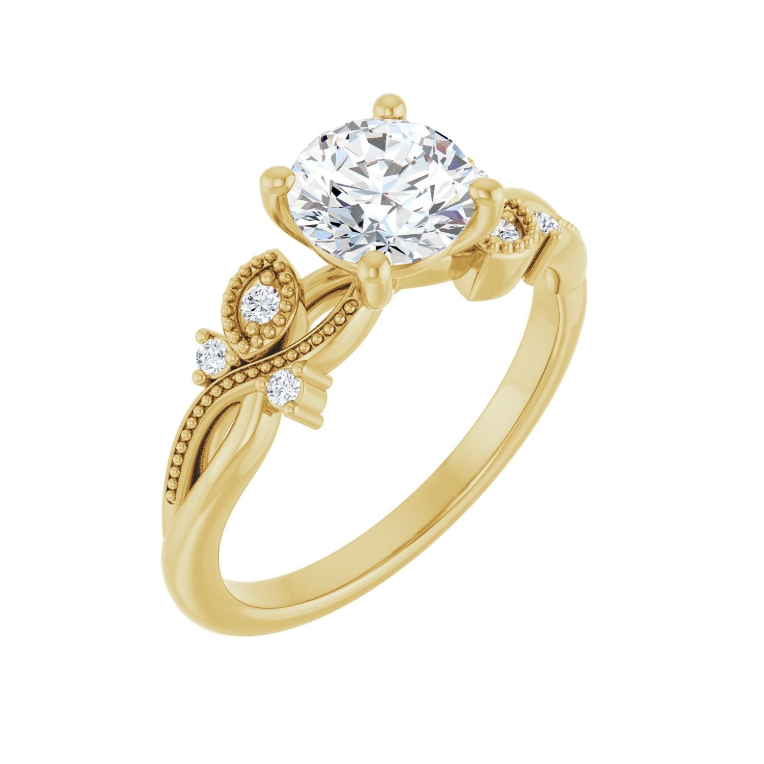 Alcina — Round center, yellow gold