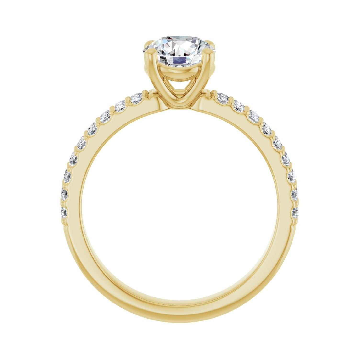 Georgette — Round center, yellow gold