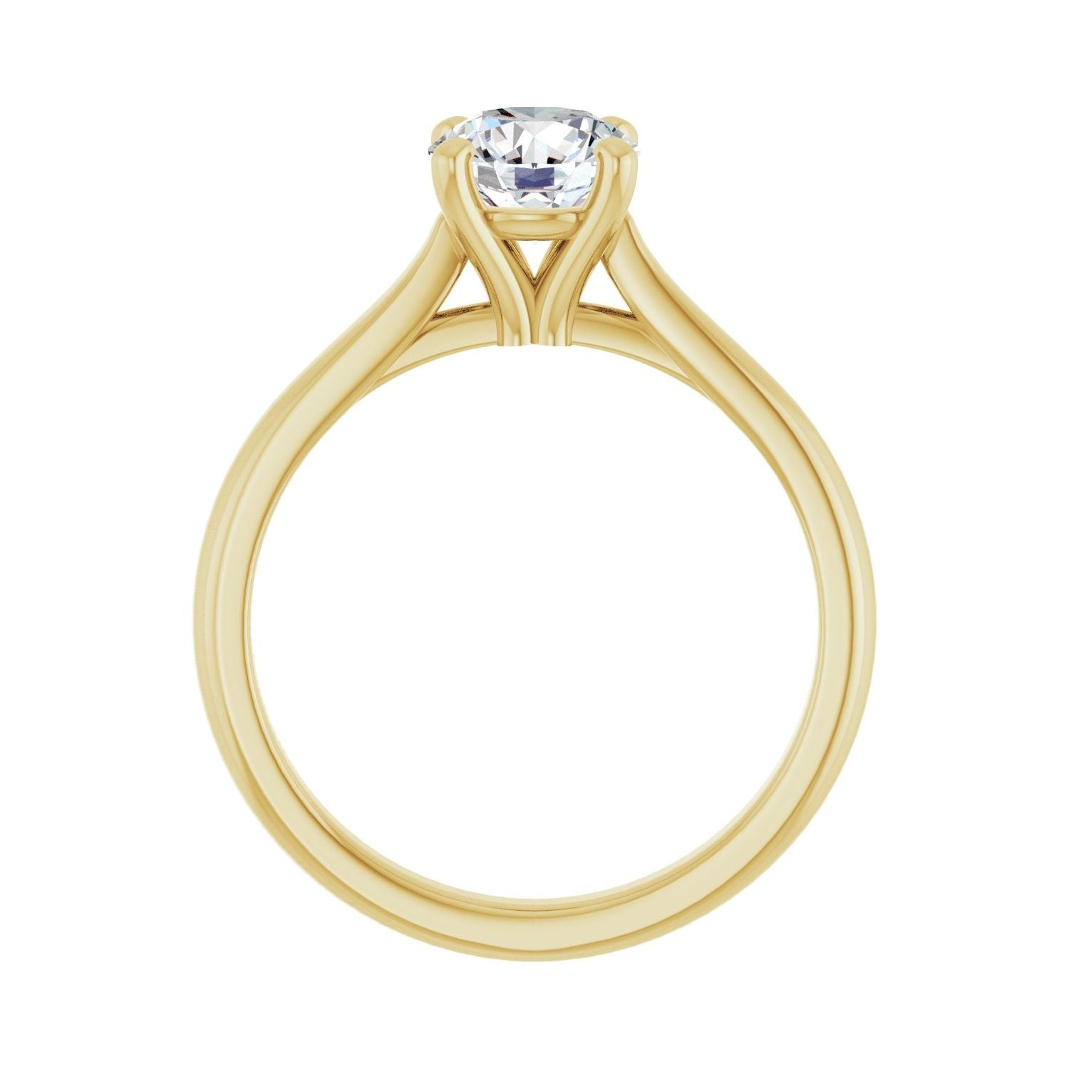Alia — Round center, yellow gold