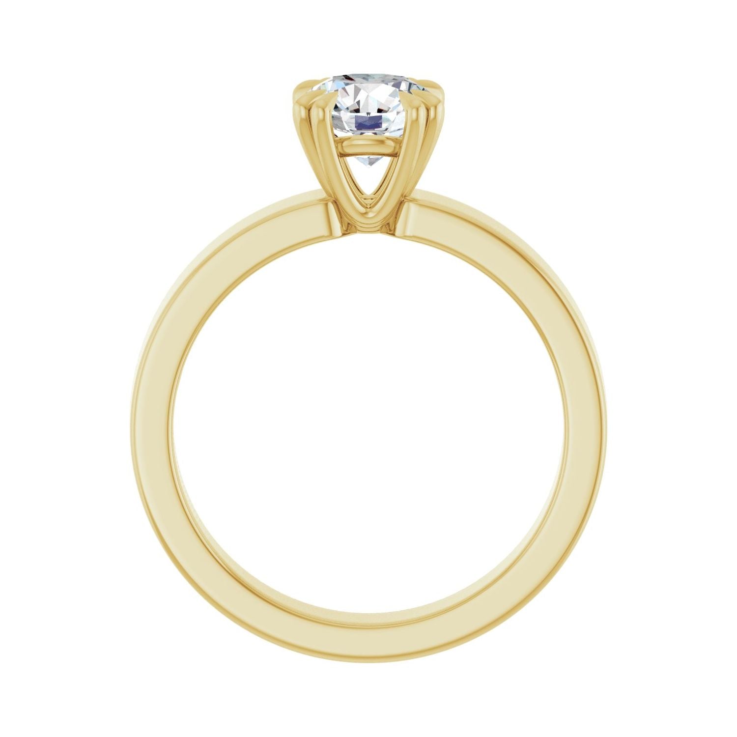 Giverny — Round center, yellow gold
