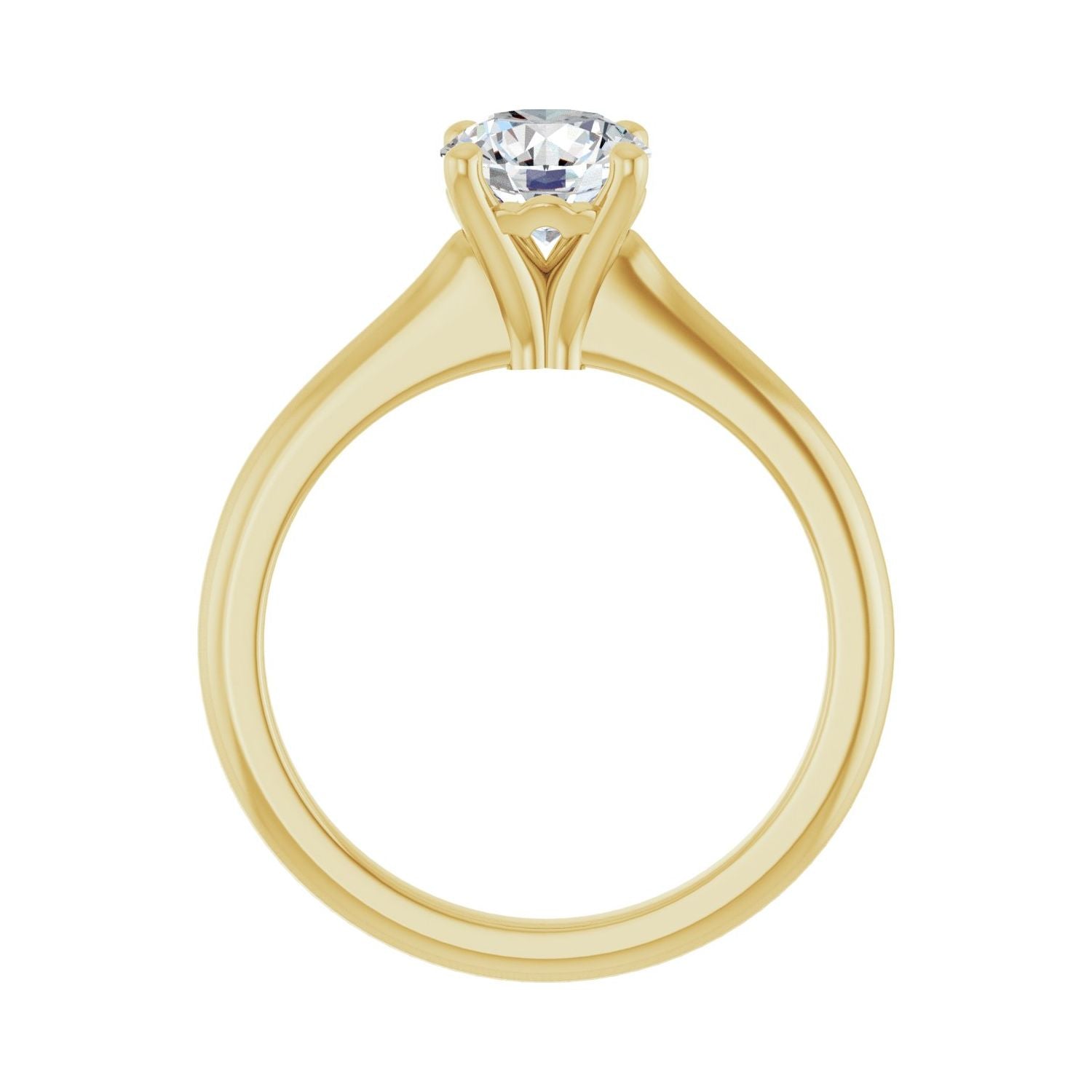 Noble — Round center, yellow gold