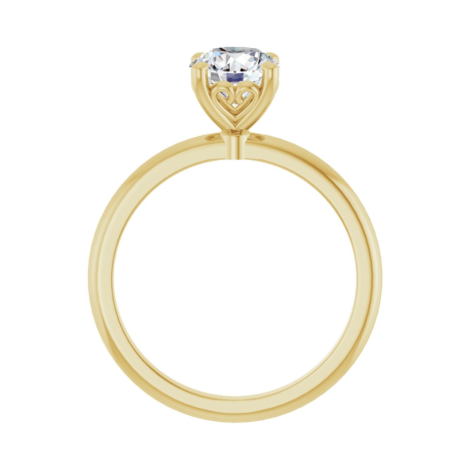Cassiopeia — Round center, yellow gold