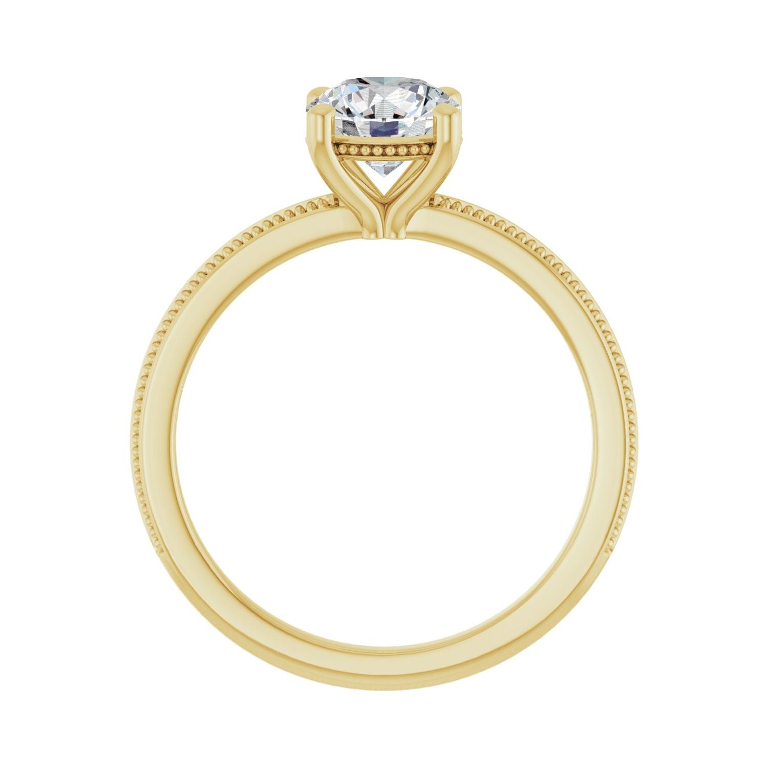 Fortunate — Round center, yellow gold
