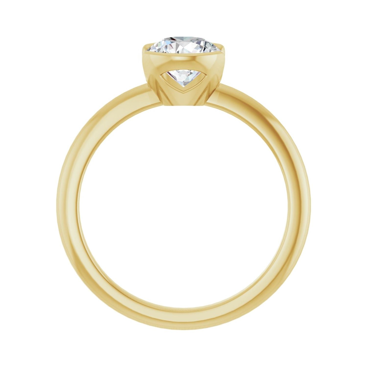 Happy — Round center, yellow gold
