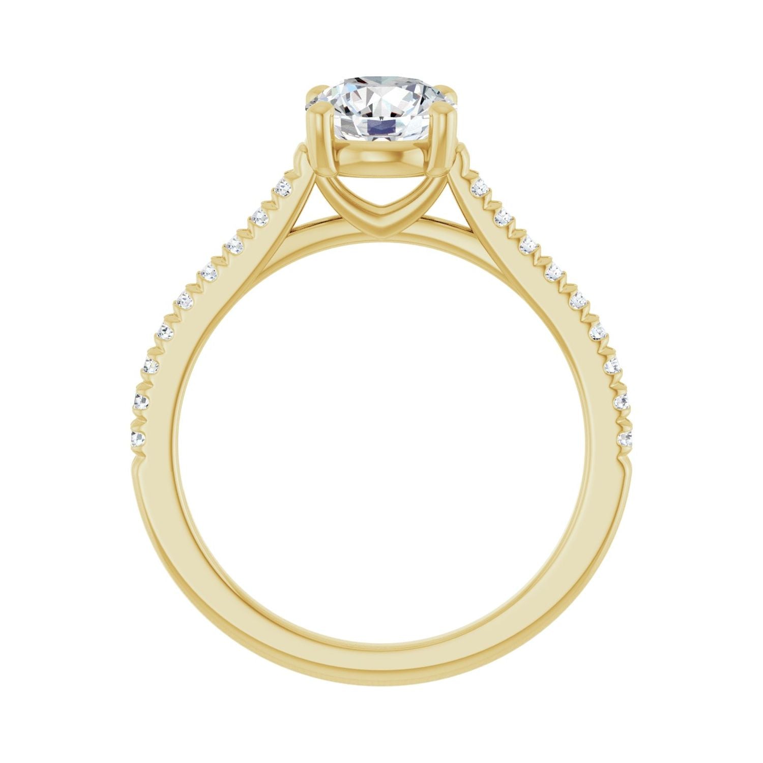 Rondo — Round center, yellow gold