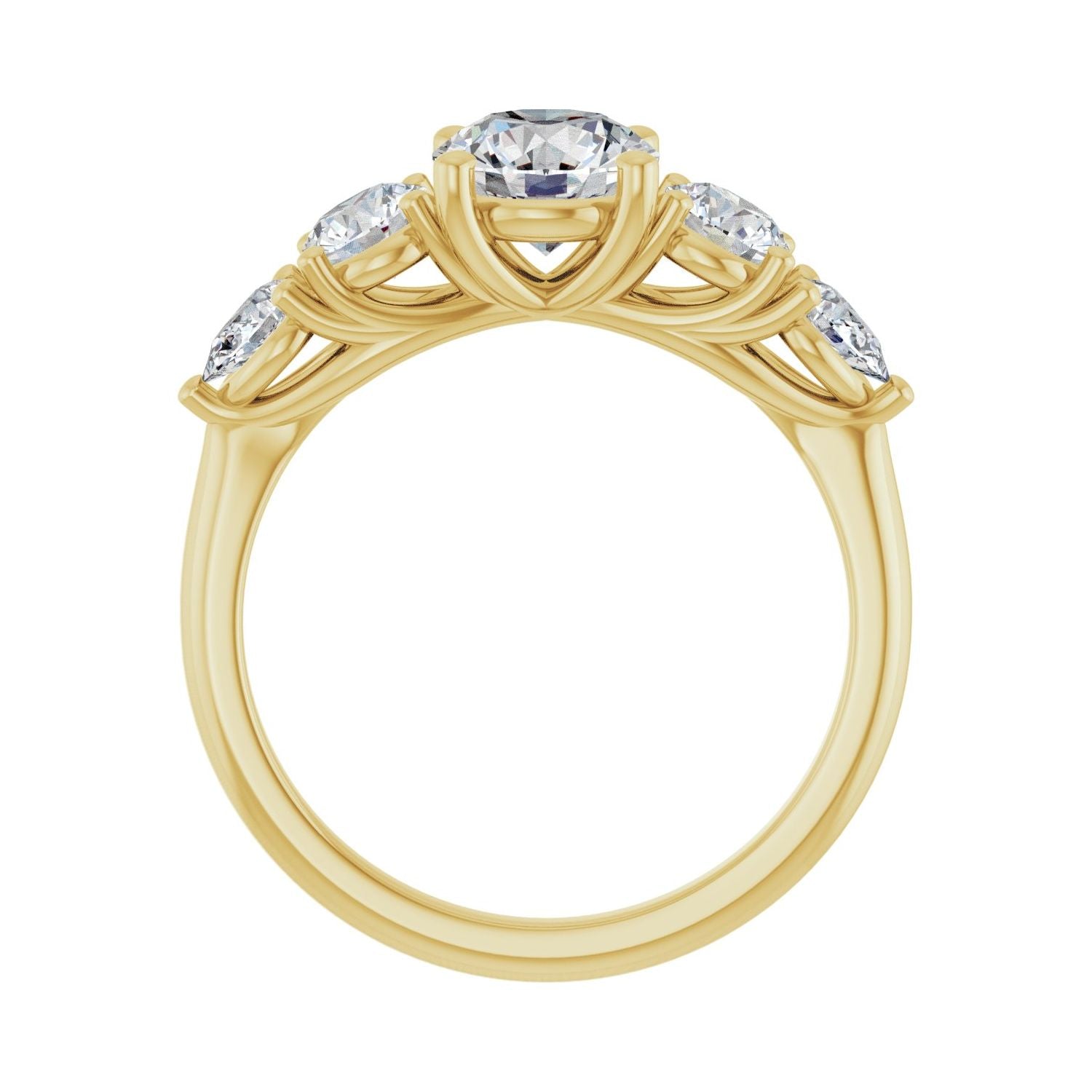 Imperial — Round center, yellow gold