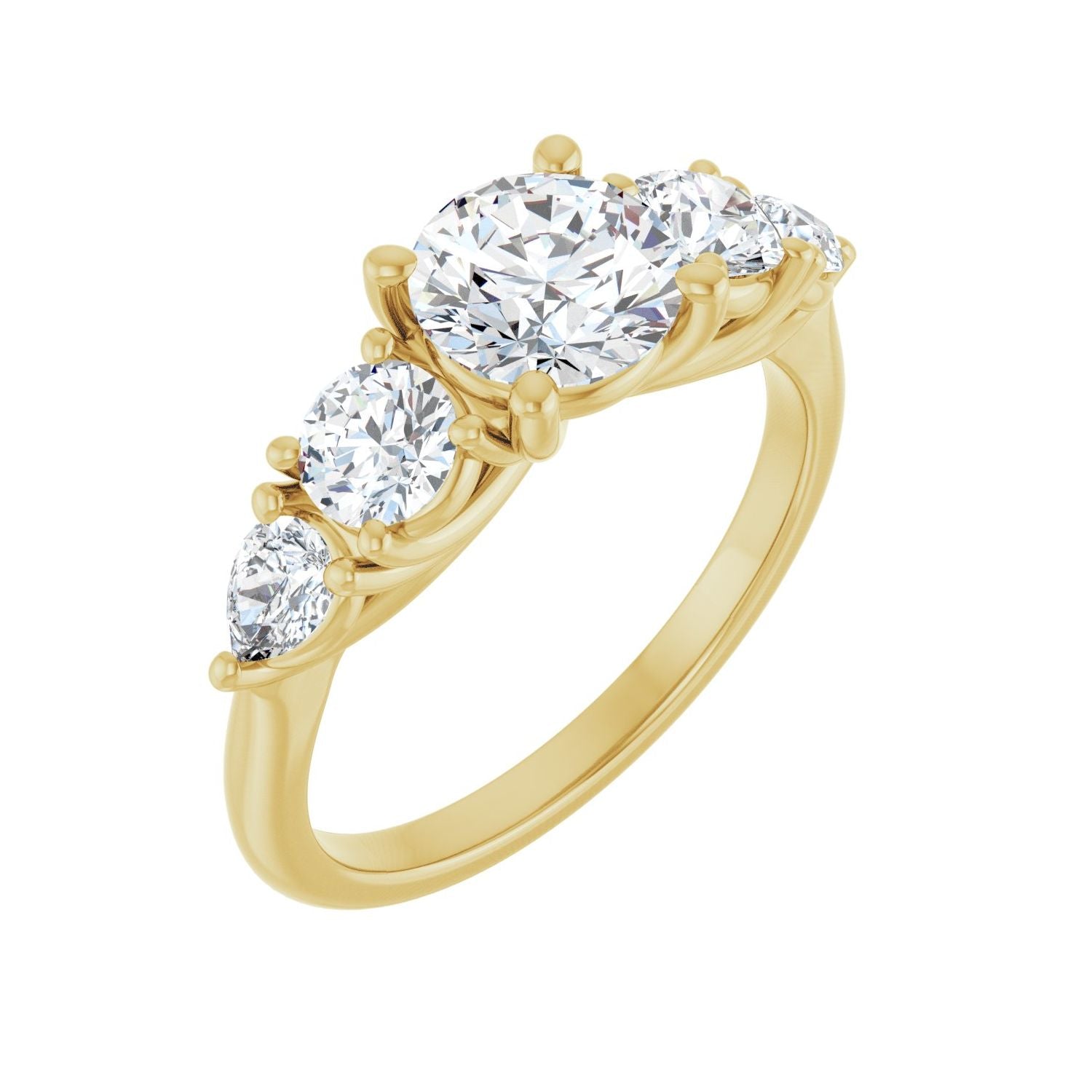 Imperial — Round center, yellow gold
