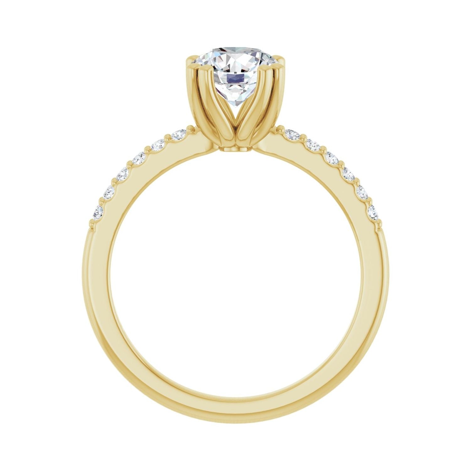Pleiades — Round center, yellow gold