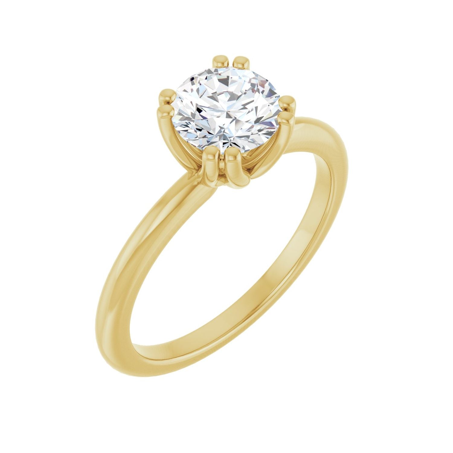 Lugano — Round center, yellow gold