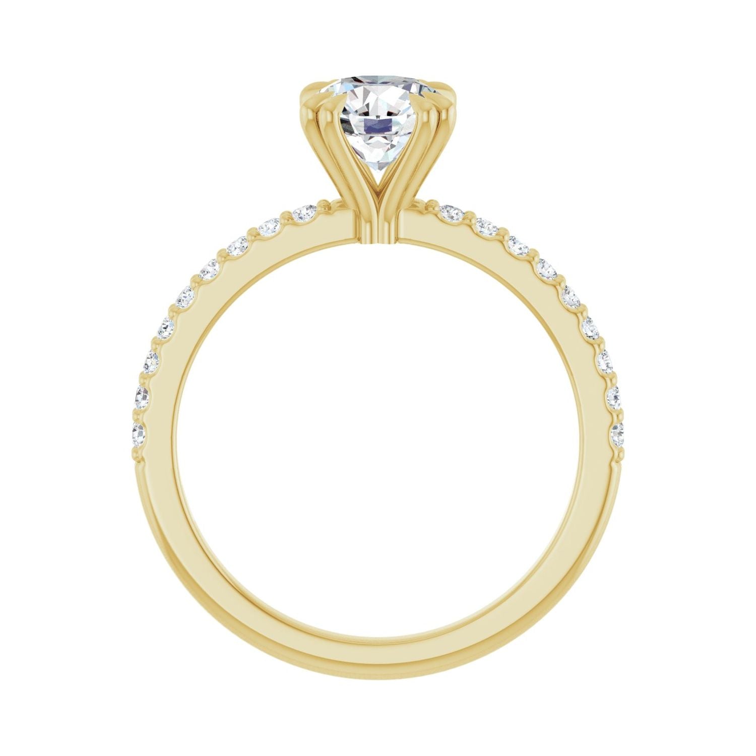 Joyous — Round center, yellow gold
