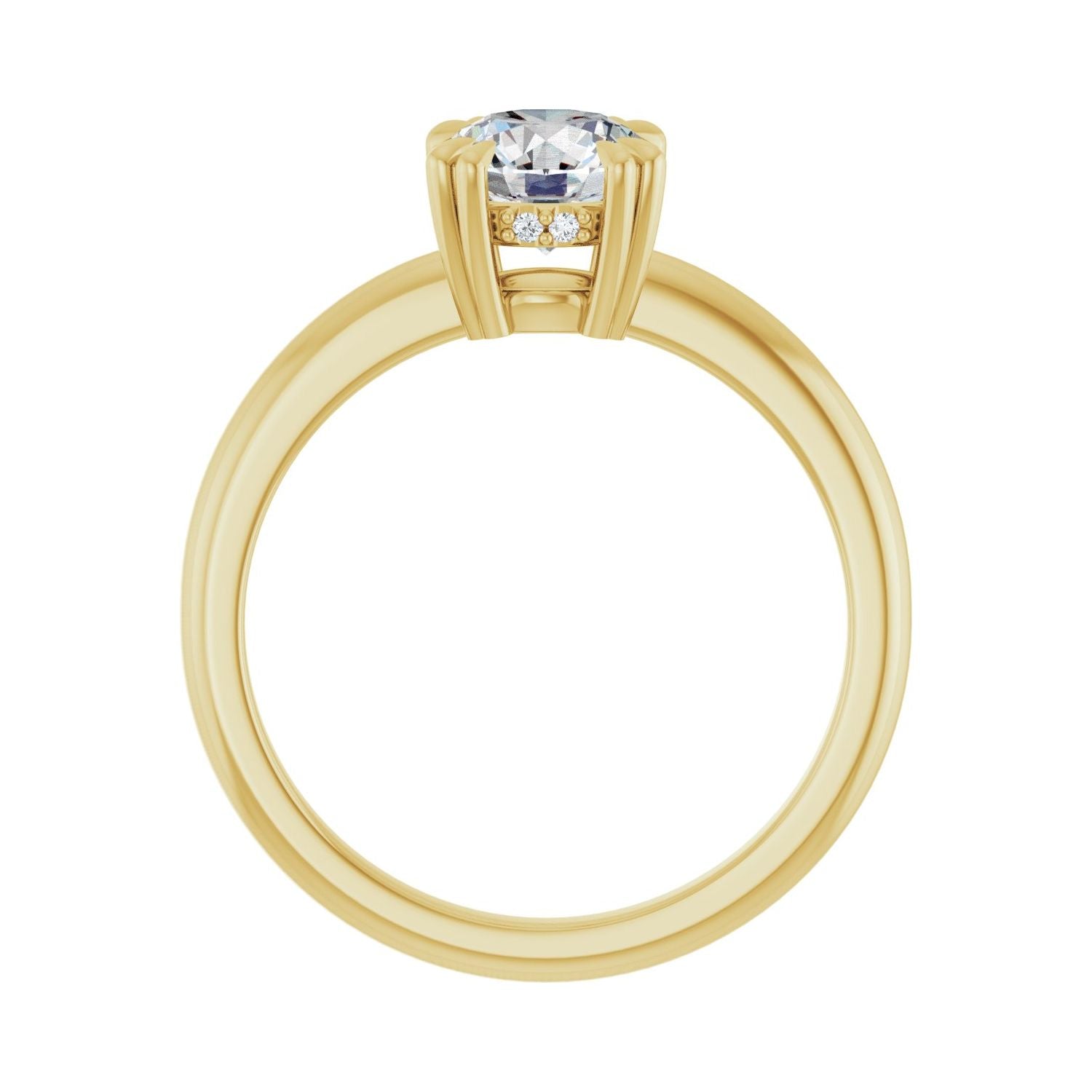 Lupine — Round center, yellow gold