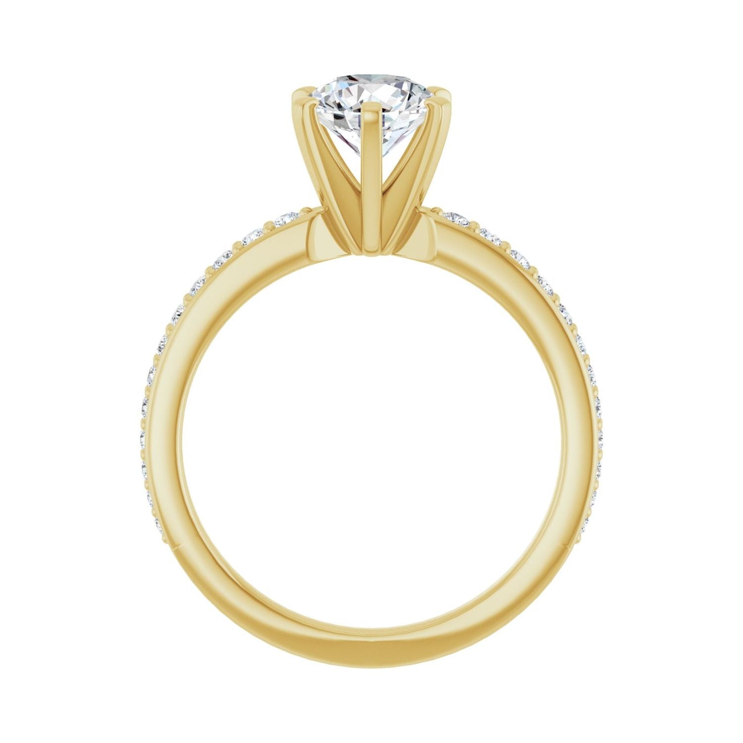 Montreux — Round center, yellow gold