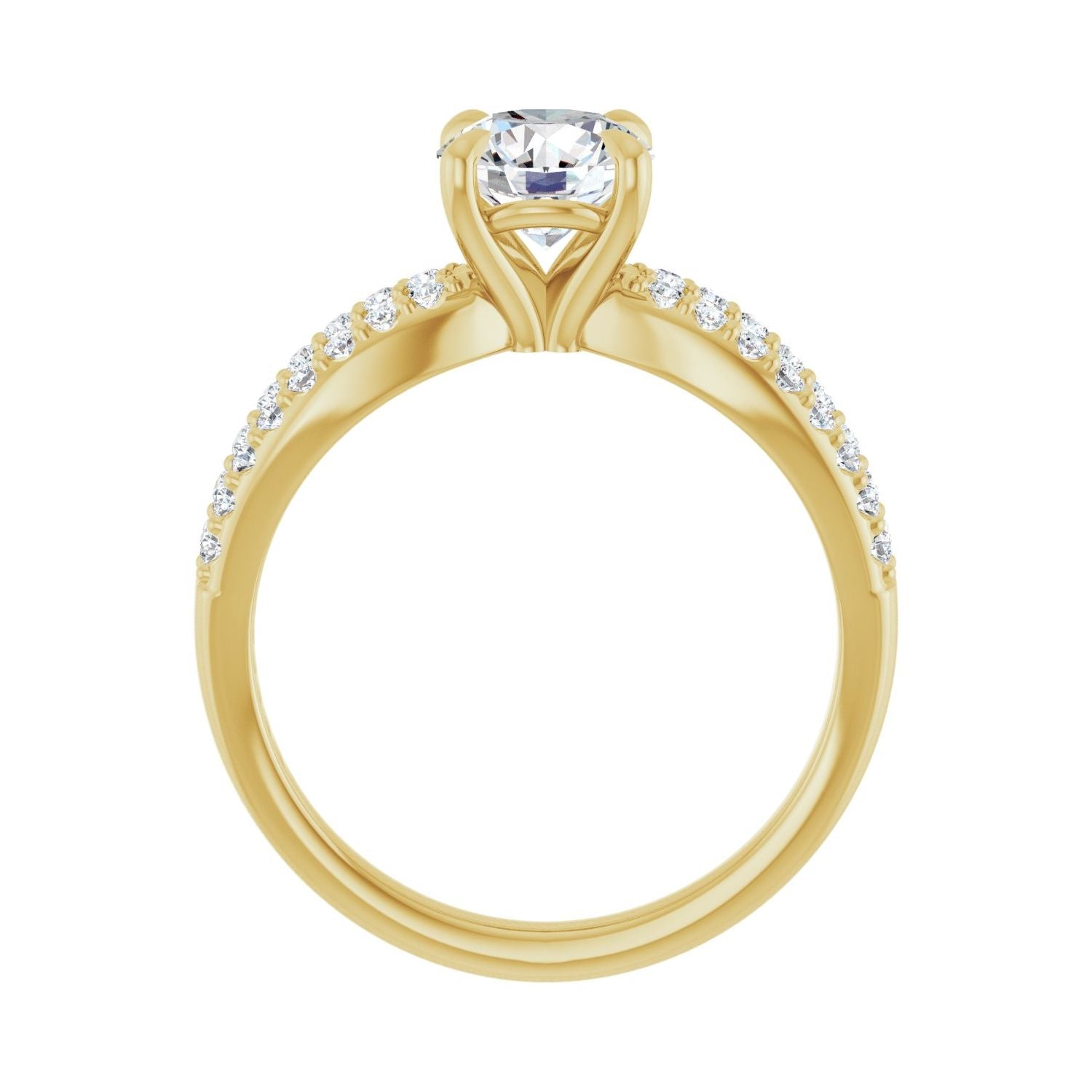 Largo — Round center, yellow gold