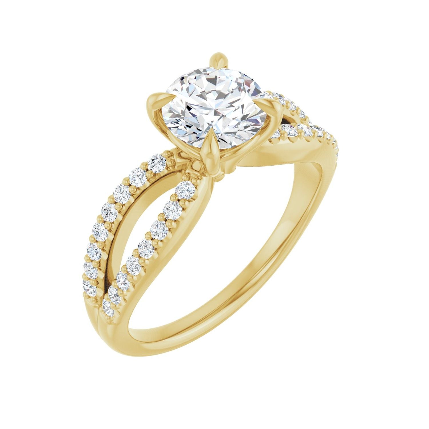 Largo — Round center, yellow gold