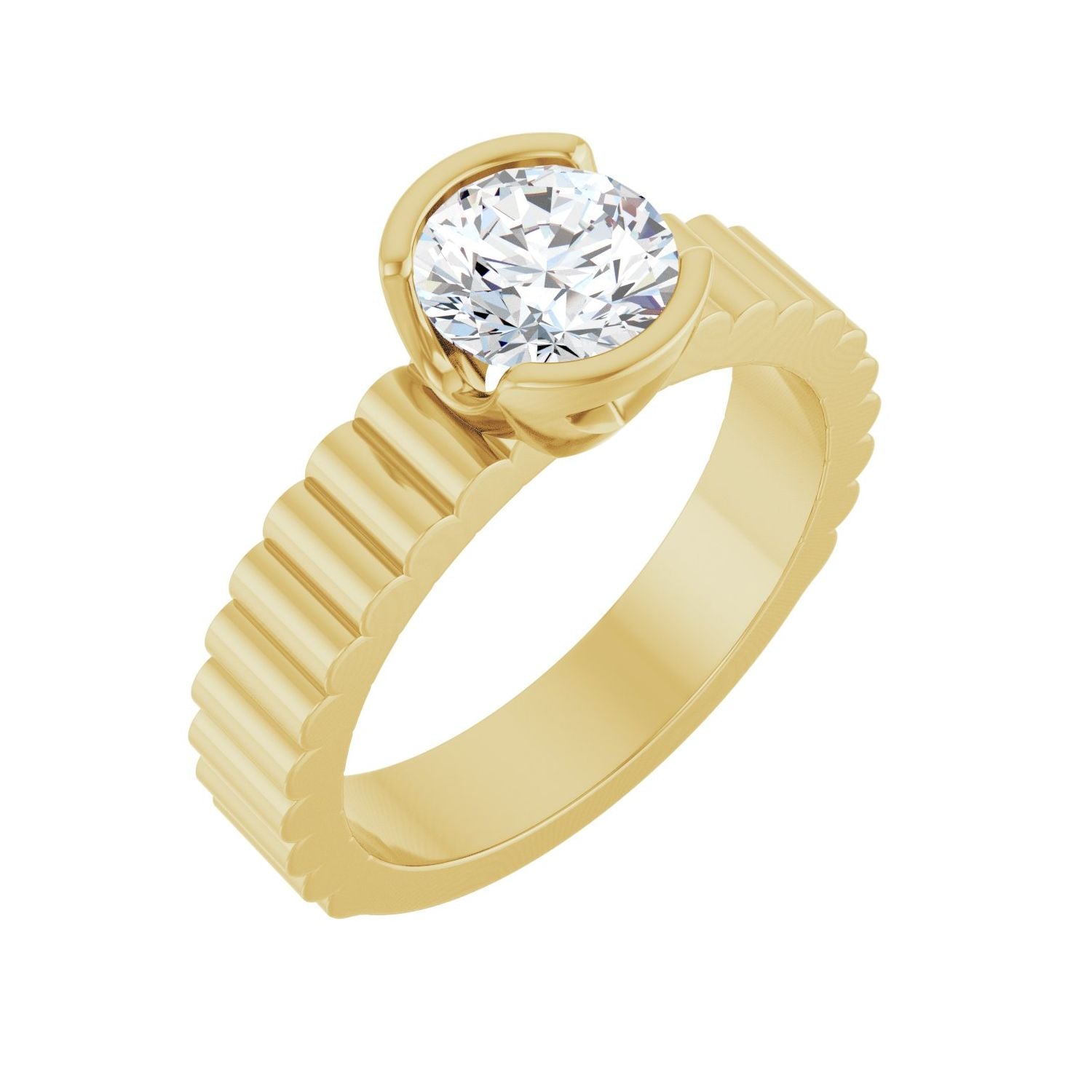 Loyal — Round center, yellow gold