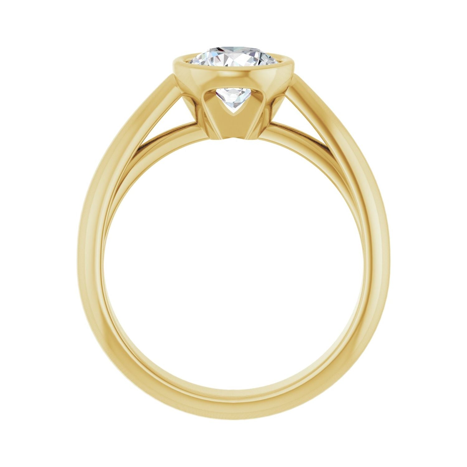 Firelight — Round center, yellow gold