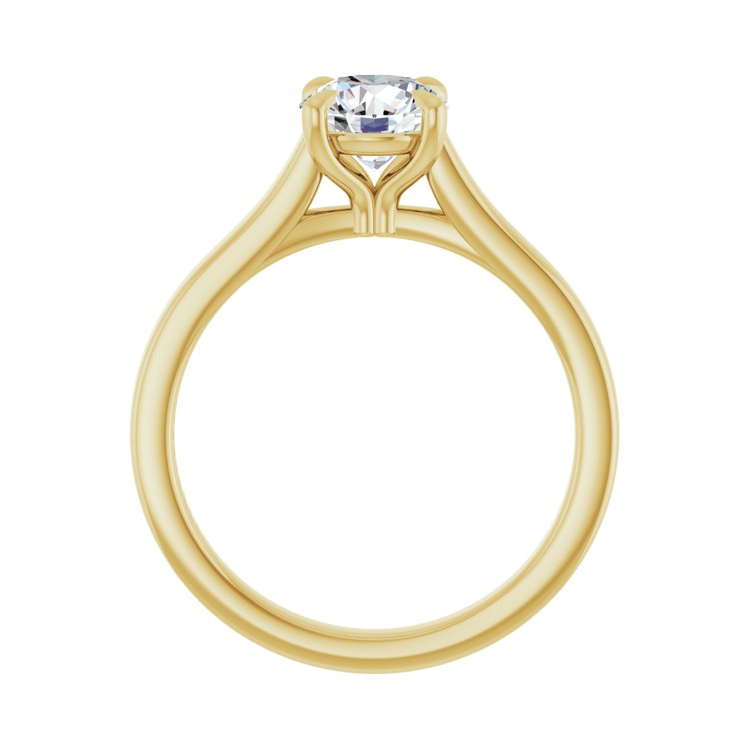 Thrush — Round center, yellow gold