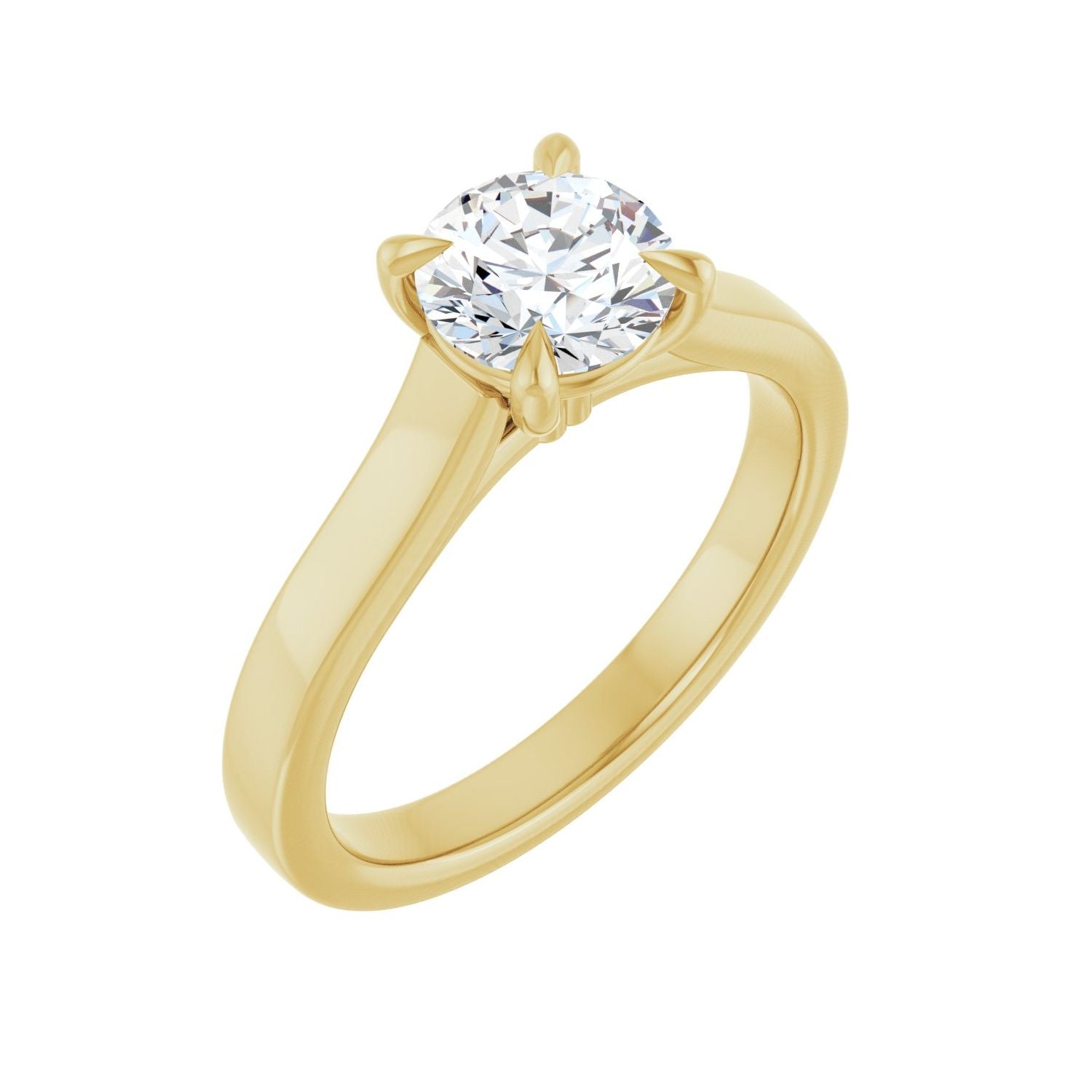 Thrush — Round center, yellow gold