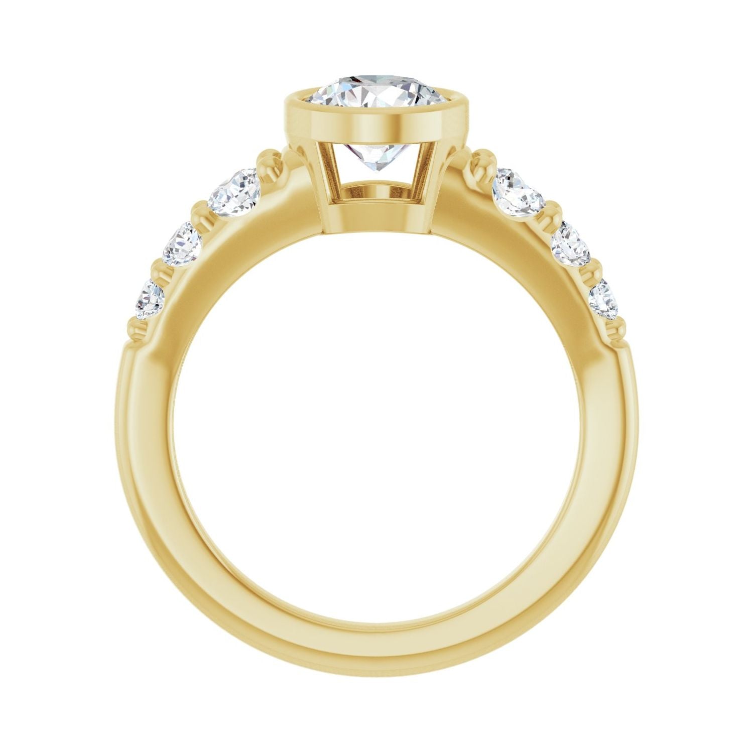 Polaris — Round center, yellow gold