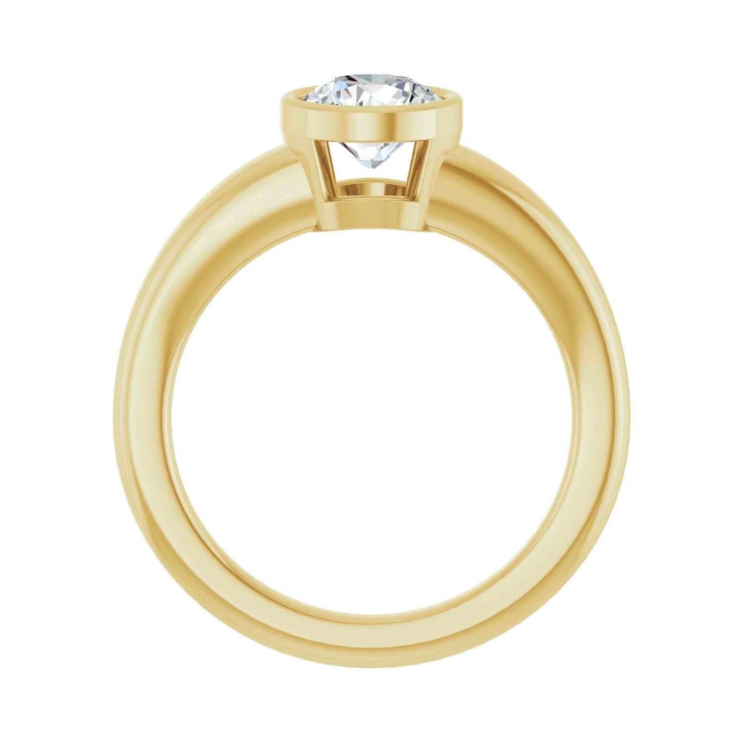 Passionate — Round center, yellow gold