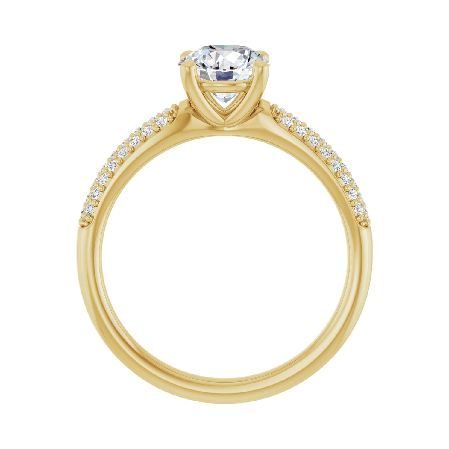 Vienna — Round center, yellow gold