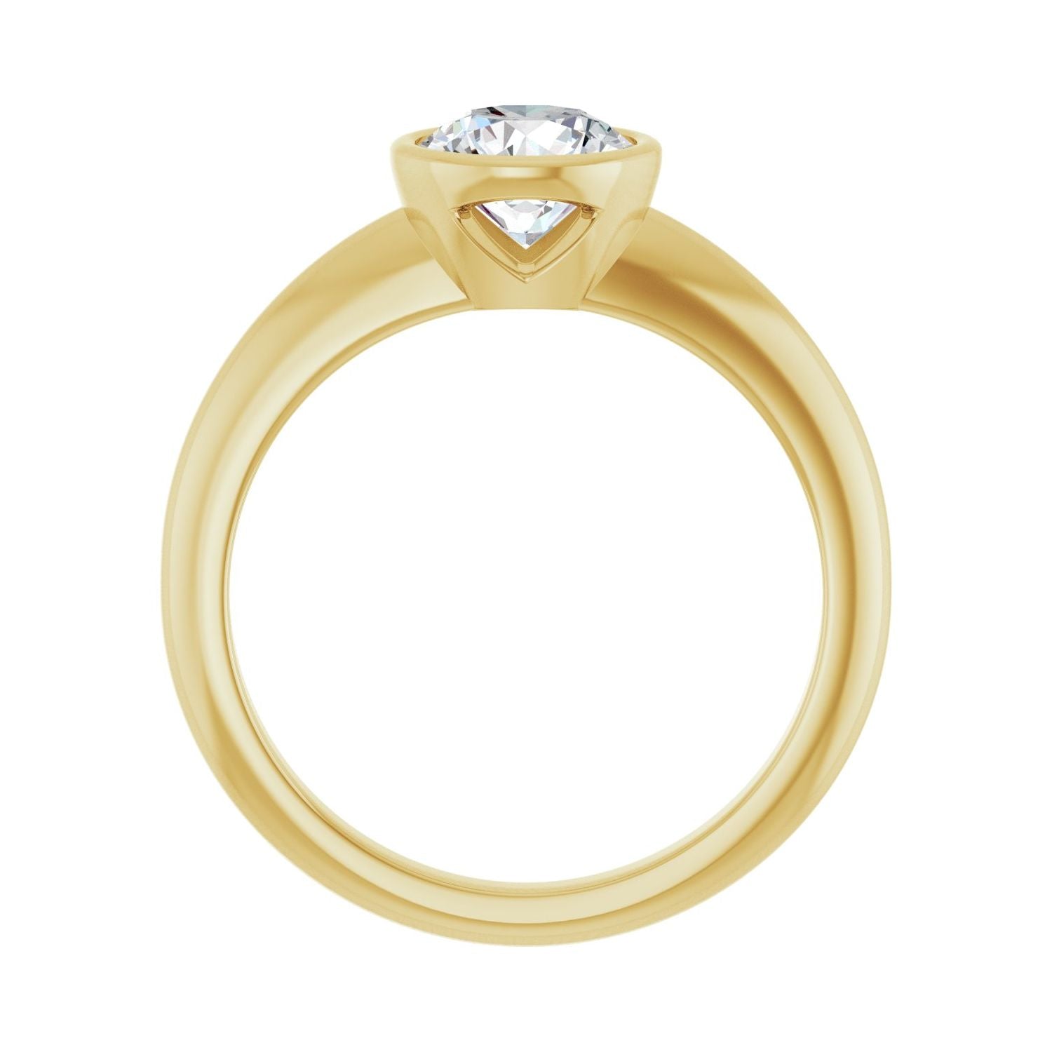 Refined — Round center, yellow gold