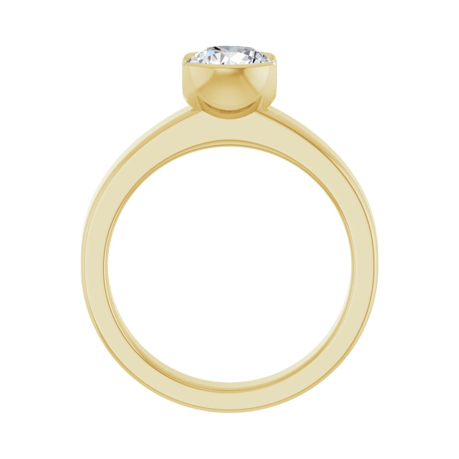 Playful — Round center, yellow gold