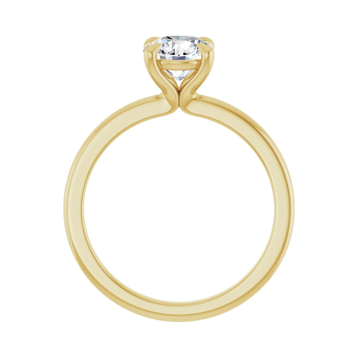 Prague — Round center, yellow gold
