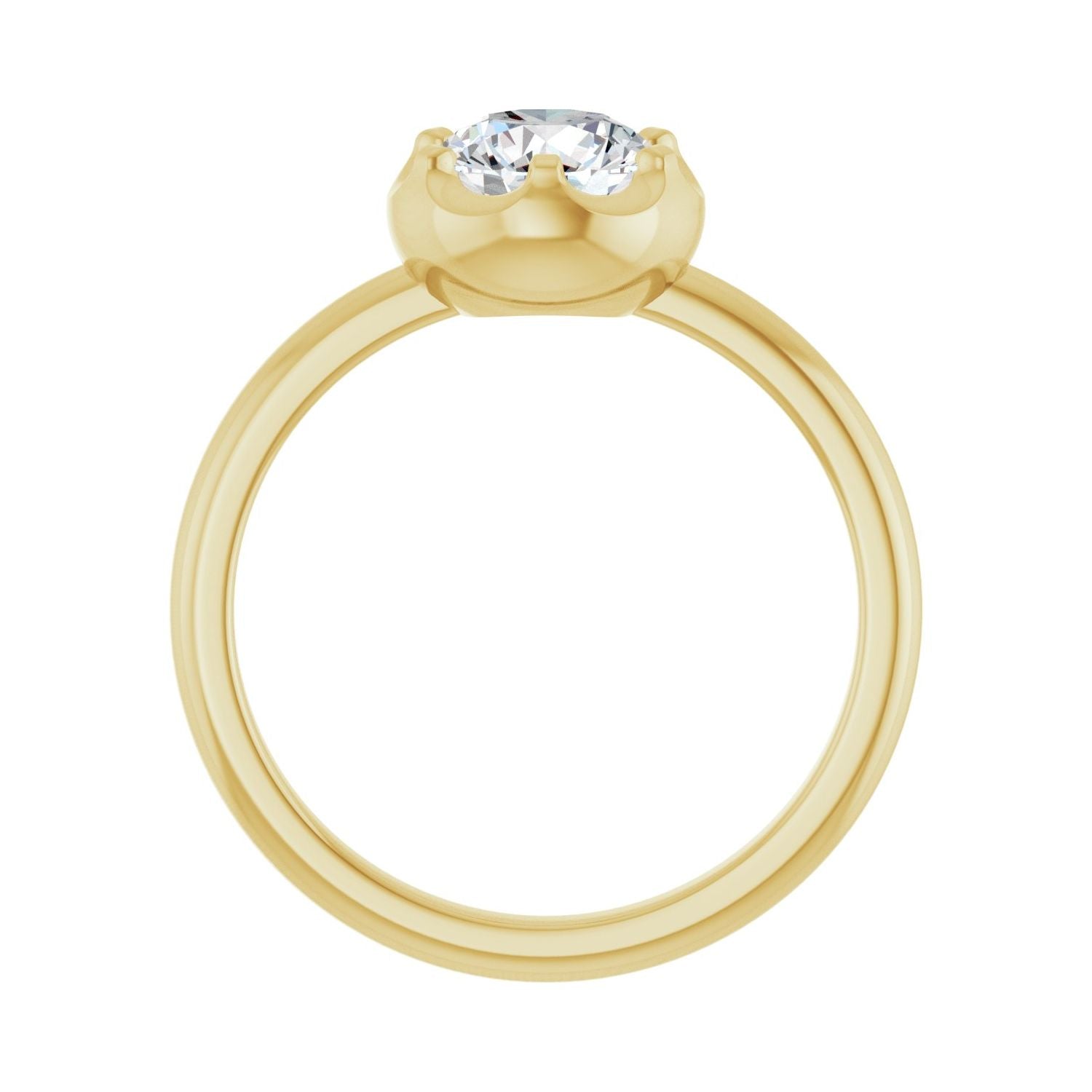 Lamplight — Round center, yellow gold