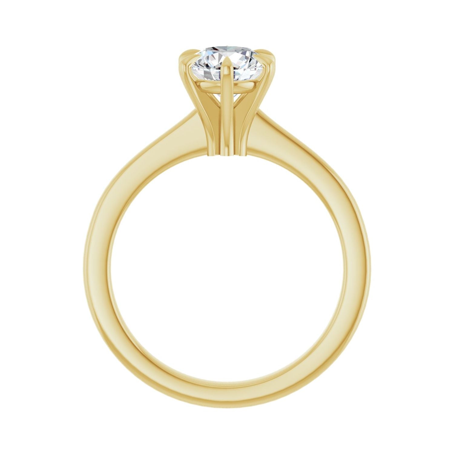 Andante — Round center, yellow gold