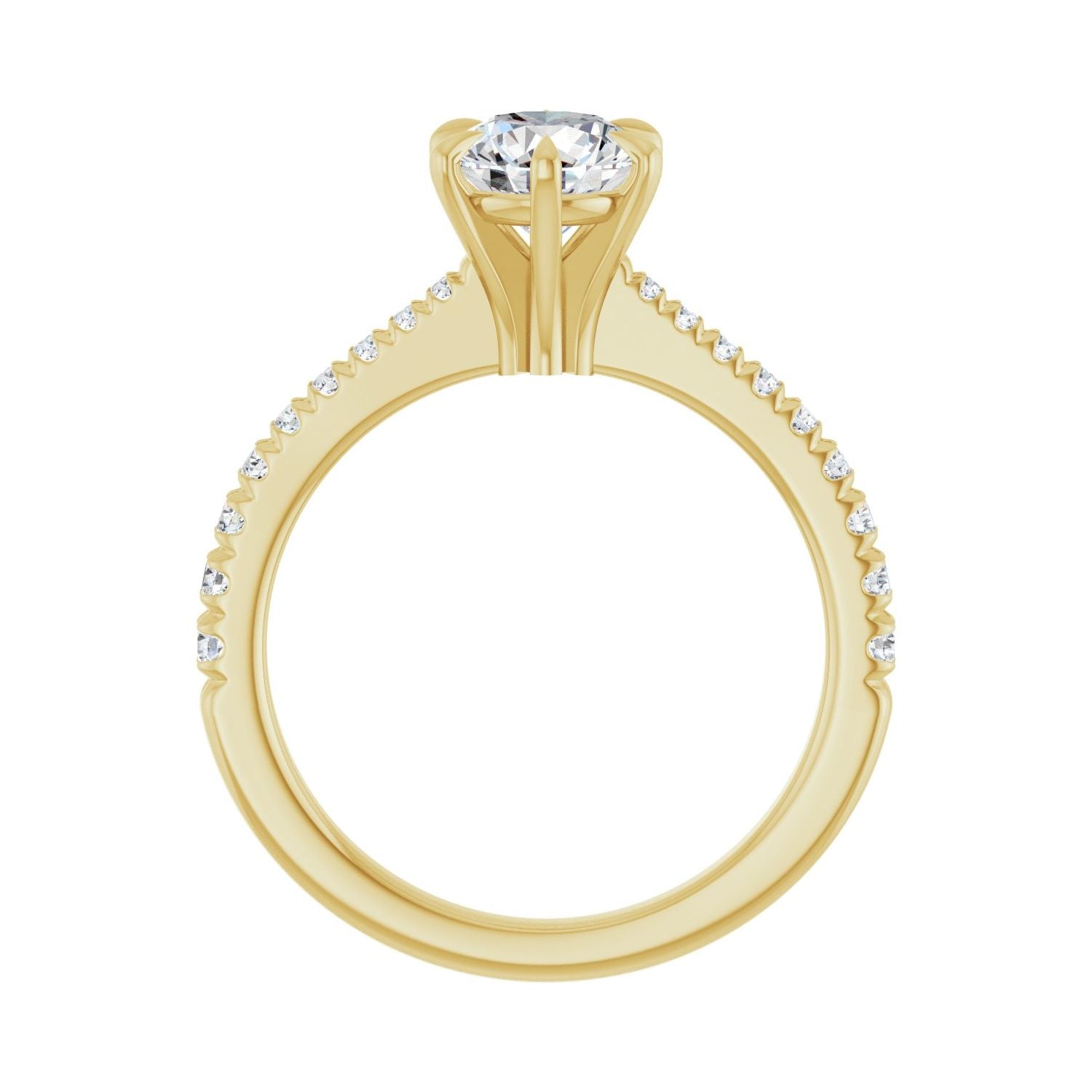 Bruges — Round center, yellow gold