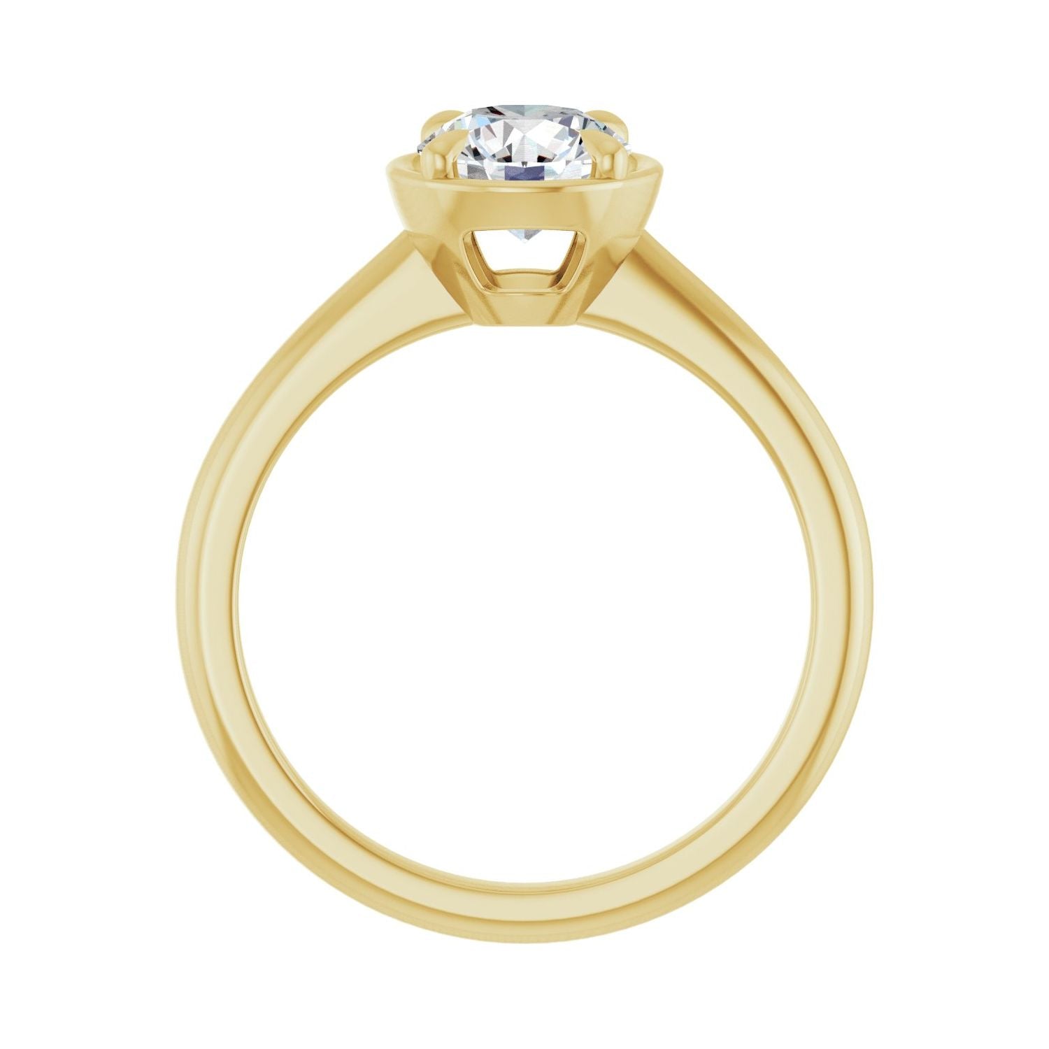 Resplendent — Round center, yellow gold